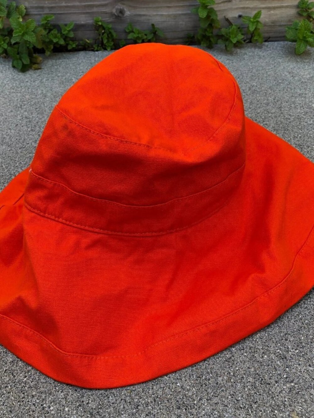 SIMPLICITY 100% Cotton Sun Garden Hat Women's One Size Wide Brim Orange